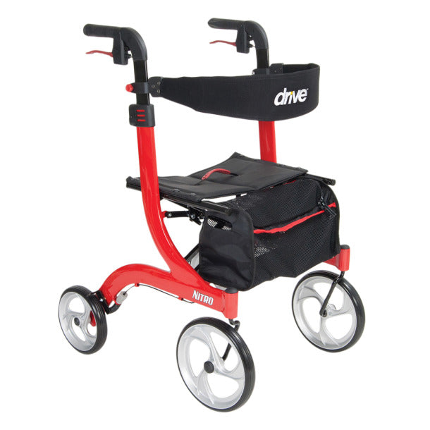 Drive Medical Nitro Aluminum Rollator, 10" Casters