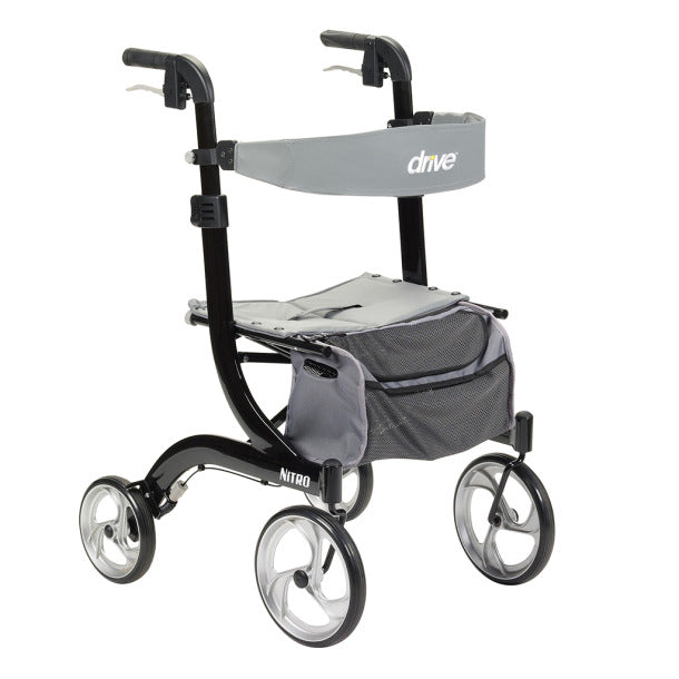 Drive Medical Nitro Aluminum Rollator, 10" Casters