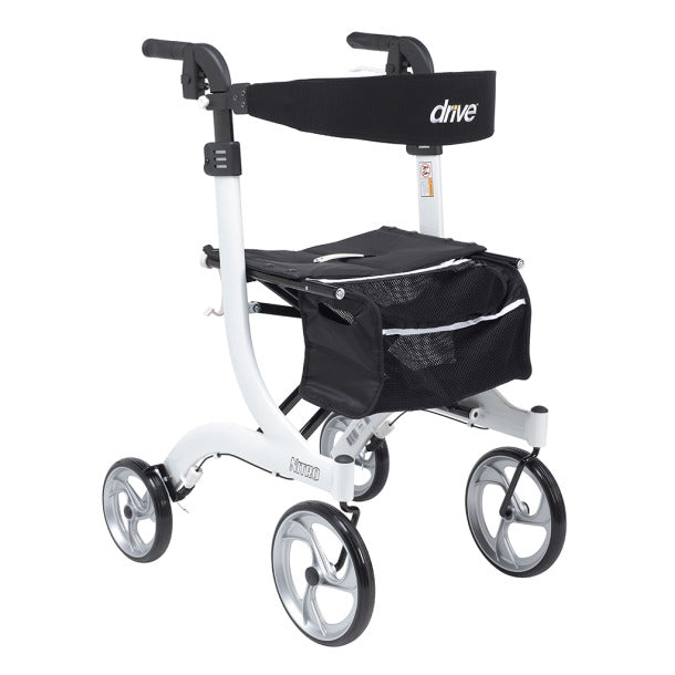 Drive Medical Nitro Aluminum Rollator, Tall Height, 10" Casters