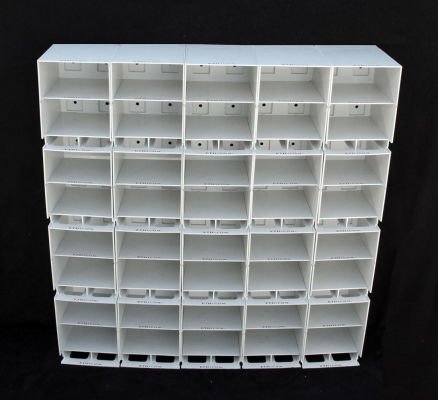 J & J Healthcare Systems Dispenser Rack Suture Storage Rack 25-3/4 X 5-3/4 X 27 Inch, 20 Modules, 10 Back Plates, 20 Module Clips, 30 Divider Panels, Wall Mount - R20