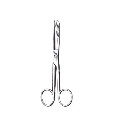 Fine Surgical - Operating Scissors 5-1/2 Inch Length Mid Grade Stainless Steel NonSterile Finger Ring Handle Straight Sharp Tip / Blunt Tip - GS-10-550