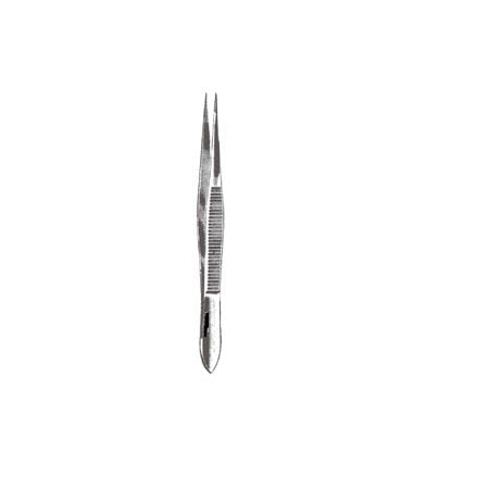 PLAIN Splinter Forceps, No Pin, Fine Points, Serrated, (11.4cm)  4-1/2" 