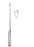 Fine Surgical - Uterine Curette Sims 11 Inch Length Hollow Handle with Grooves Size 1 Tip Sharp Teardrop Loop Tip - 27-840