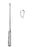Fine Surgical - Uterine Curette Sims 11 Inch Length Hollow Handle with Grooves Size 2 Tip Sharp Teardrop Loop Tip - 27-841