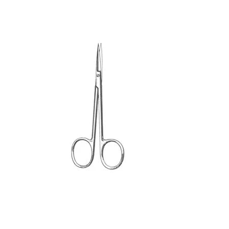 Fine Surgical - Iris Scissors 4-1/2 Inch Length Office Grade Stainless Steel NonSterile Finger Ring Handle Straight Blades Sharp Tip / Sharp Tip - 11-138