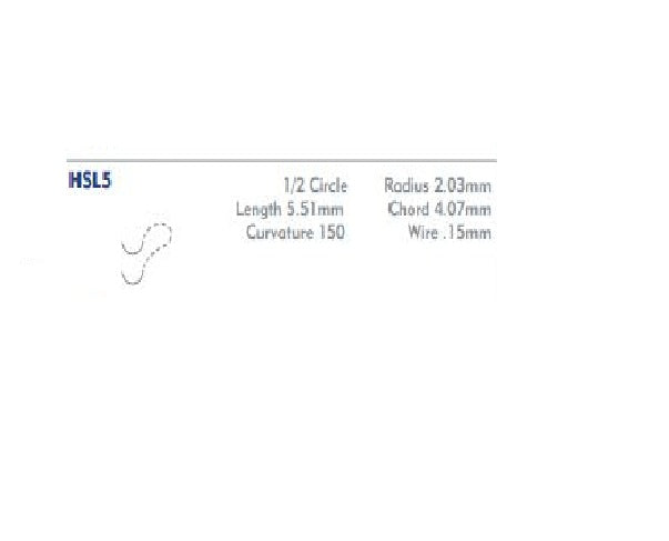 Surgical Specialties - Suture with Needle Nonabsorbable Uncoated Black Suture Monofilament Nylon Size 10 - 0 6 Inch Suture Double-Armed 5.51 mm Length 1/2 Circle Side Cutting Lancet Needle - A7757N