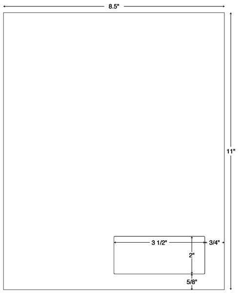 Tabbies Integrated Label Forms - 3-1/2"W x 2"H, 1500 per Case - 59901