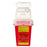 BD - Sharps Container 9 H X 4-1/2 W X 4 D Inch 1.5 Quart Red Base / Clear Lid Vertical Entry Hinged Snap On Lid - 305487