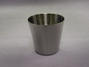 Grafco - Graduated Medicine Cup 2 oz. Silver Stainless Steel Reusable - 3241