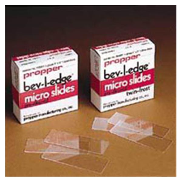 Propper Mfg Co Bev-L-Edge Plain Microscope Slide 3X1" Clear With Beveled Edges 72/Bx - 15300100