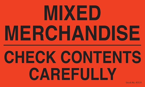 Tabbies Mixed Labels - 3"H x 5"W, 500 per Roll