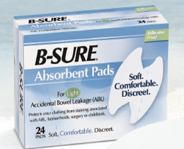 Birchwood Laboratories B-Sure Incontinence Liner Heavy Absorbency One Size Fits Most Unisex Disposable - 14-7031-224