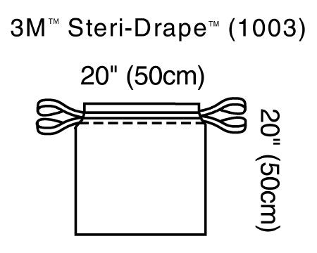 3M Steri-Drape - Surgical Drape Isolation Drape 20 W X 20 L Inch Sterile - 1003