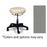 Hausmann Industries Stool Exam Economy Gray 2" Casters 5 Leg Ea - 2157-709