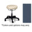 Hausmann Industries Stool Exam Economy Slate Blue 2" Casters 5 Leg Ea - 2157-706