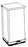Detecto - Trash Can 4 gal. Square White Stainless Steel Step On - P-16