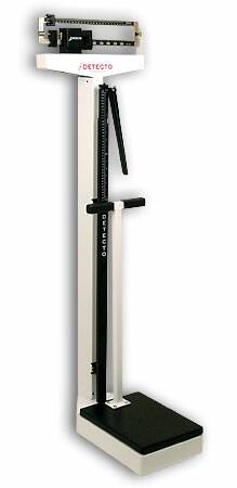 Detecto - Column Scale with Height Rod Balance Beam Display 400 lbs. Capacity White Analog - 349