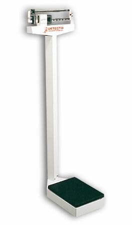 Detecto - Column Scale with Height Rod Balance Beam Display 400 lbs. Capacity White Analog - 437