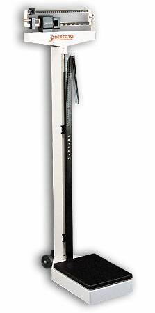 Detecto - Column Scale with Height Rod Balance Beam Display 400 lbs. Capacity White Analog - 438