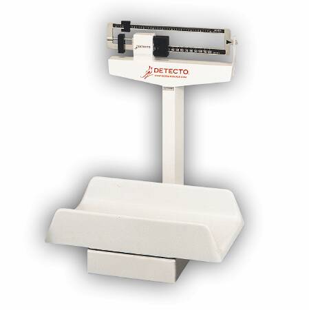Detecto Scale Detecto Pediatric Scale Balance Beam 130 lbs. White Mechanical - 450