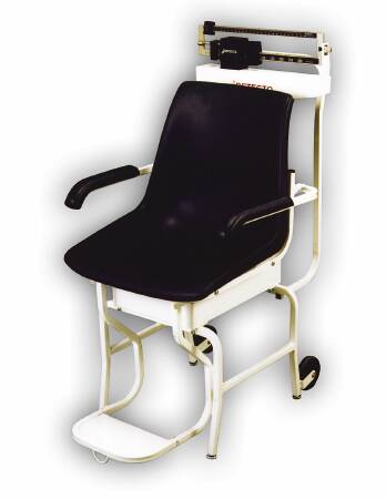 Detecto - Wheelchair Scale Balance Beam Display 400 lbs. Capacity Black / White Analog - 495