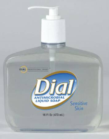 Dial Professional for Sensitive Skin - Antimicrobial Soap Liquid 16 oz. Pump Bottle Fresh Scent - DIA80784