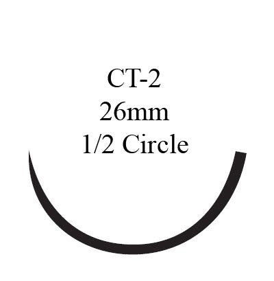 Coated Vicryl - Suture with Needle Absorbable Coated Undyed Suture Braided Polyglactin 910 Size 0 27 Inch Suture 1-Needle 26 mm Length 1/2 Circle Taper Point Needle - J270H
