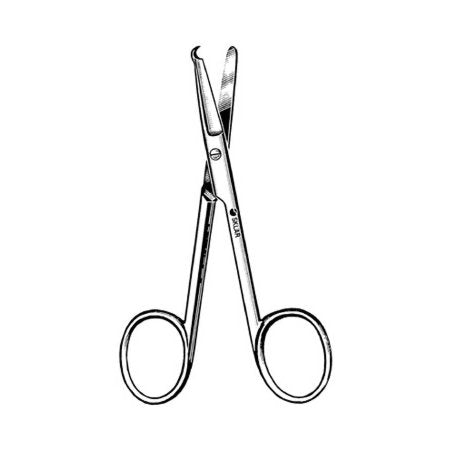 Sklar - Suture Scissors Spencer 3-1/2 Inch Length OR Grade Stainless Steel NonSterile Finger Ring Handle Straight Blunt Tip / Blunt Tip - 22-2835