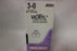 J & J Healthcare Systems Coated Vicryl Suture with Needle Absorbable Coated Undyed Suture Braided Polyglactin 910 Size 3-0 27 Inch Suture 1-Needle 26 mm Length 1/2 Circle Reverse Cutting Needle - J868H