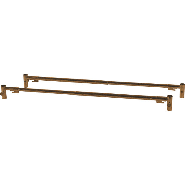 Drive Medical Standard Telescoping Full-Length Side Rail, Brown-Vein Finish