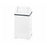 Rubbermaid Can Trash Wastemaster Nyl/Ss 42Qt Hinge/Swing Lid Sky White Square 1/Each - FGT1414EPLWH