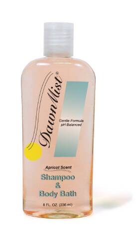 Donovan Industries DawnMist Shampoo and Body Wash 8 oz. Squeeze Bottle Apricot Scent - S08