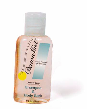 Donovan Industries DawnMist Shampoo and Body Wash 2 oz. Squeeze Bottle Apricot Scent - S02