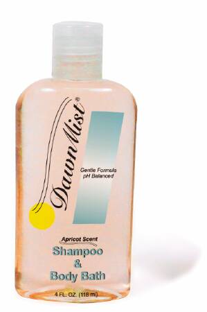 Donovan Industries DawnMist Shampoo and Body Wash 4 oz. Squeeze Bottle Apricot Scent - S3367