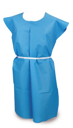 McKesson McKesson Patient Exam Gown One Size Fits Most Adult NonSterile Blue - 18-842