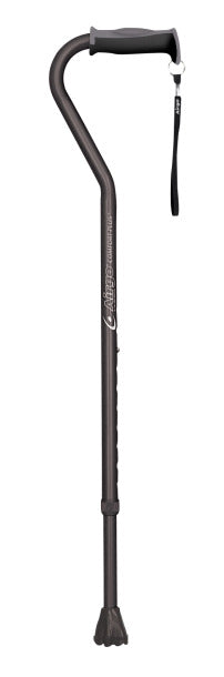 Drive Medical Airgo Comfort-Plus Aluminum Cane, Offset Handle