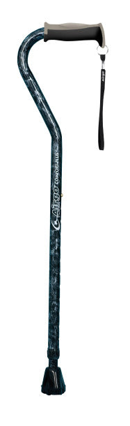 Drive Medical Airgo Comfort-Plus Aluminum Cane, Offset Handle
