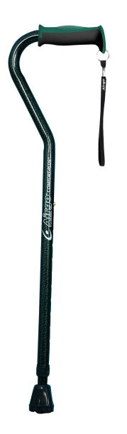 Drive Medical Airgo Comfort-Plus Aluminum Cane, Offset Handle