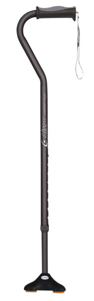Drive Medical Airgo Comfort-Plus Cane with MiniQuad Ultra-stable Tip