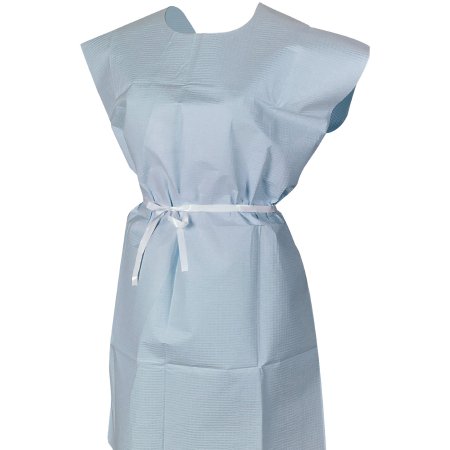 McKesson - Patient Exam Gown One Size Fits Most Blue Disposable - 18-844
