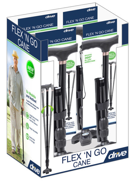 Drive Medical Flex N Go Cane (4) with Display