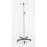 Blickman IV Stand Ram Horn Hooks 2-Hook 5 Legs with 2 Inch Hard Rubber Casters, 24 Inch Base Diameter, Polished Die Cast Aluminum Base with Wall Saver - 1415SS