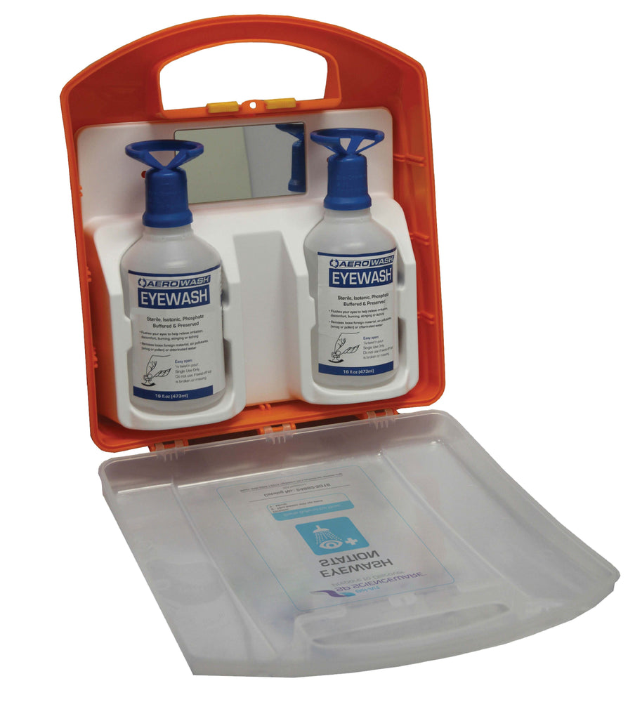 Bel-Art Products SP Scienceware Eyewash Station Wall Mount Dual 16 oz. Bottles - 248825016