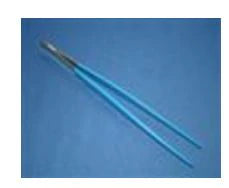 Bioteque - Dressing Forceps 8 Inch Length Surgical Grade Coated Stainless Steel NonSterile NonLocking Thumb Handle Straight - LZ101