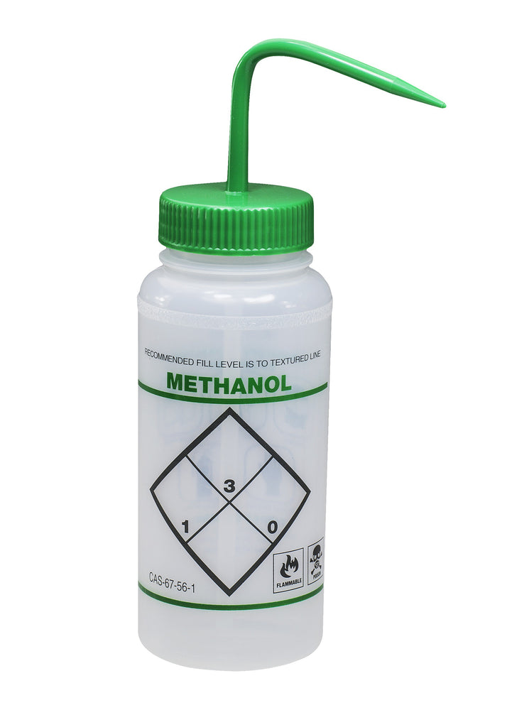 Bel-Art Products Safety-Labeled 2-Color Labeled Wash Bottle Low Density Polyethylene 500 mL - 11646-0623
