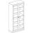 Blickman CABINET, STORAGE HIGH ADJ 5SHELF GLASS HINGE DOOR - 2030535000