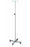 Blickman IV Stand Ram Horn Hooks 2-Hook Stainless Steel Base, 4 Legs with 2 Inch Hard Rubber Casters, 22 Inch Base Diameter - 571410400