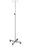 Blickman - IV Stand Ram Horn Hooks 2-Hook Stainless Steel Base, 4 Legs with 2 Inch Hard Rubber Casters, 22 Inch Base Diameter - 0571410400