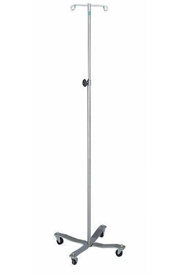 Blickman IV Stand Ram Horn Hooks 2-Hook Stainless Steel Base, 4 Legs with 2 Inch Hard Rubber Casters, 22 Inch Base Diameter - 571410400