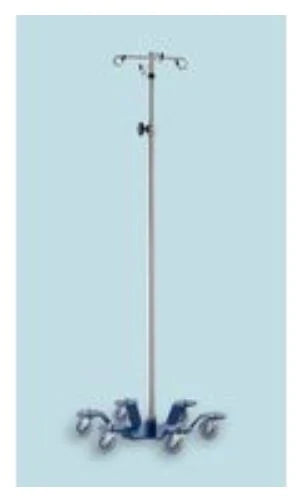Blickman - IV Stand 6-Hook 6 Legs with 3 Inch Roller Blade Caster, 25-1/4 Inch Base Diameter, Standard Steel Powder Coated Blue Finish Base for Durability - 0561370600